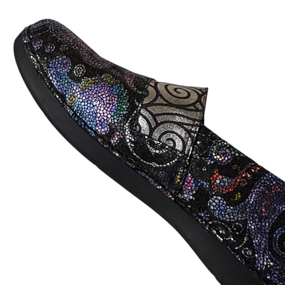 EUC Alegria Leather Glee Slip-On shoes Surreally Pretty Pattern Size 9.5 - 10 - Picture 6 of 10